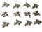 12 17mm Silver Flying Pig Charms Zinc Alloy Charms When Pigs Fly Pendants